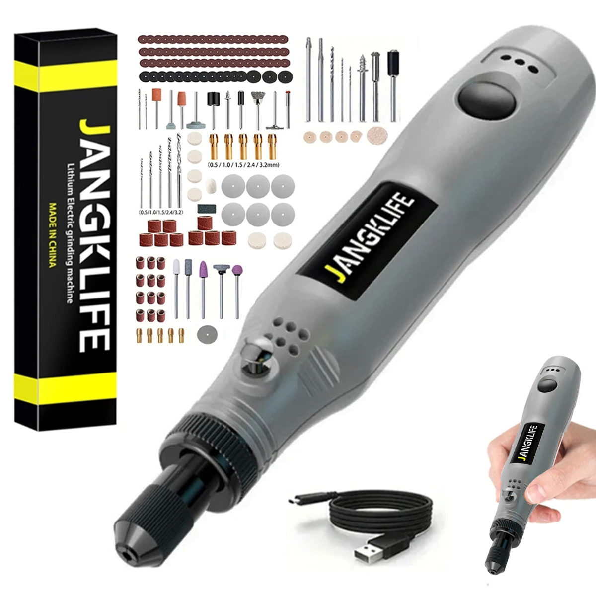 Cordless Rotary Tool Kit Accessories - USB Sans Fil Outil Rotatif Kit