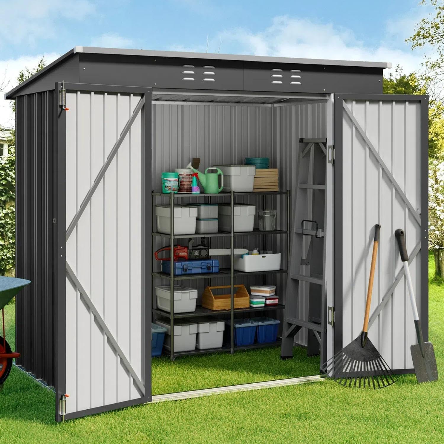 Abri de jardin métallique exté - Garden Tools avis et prix