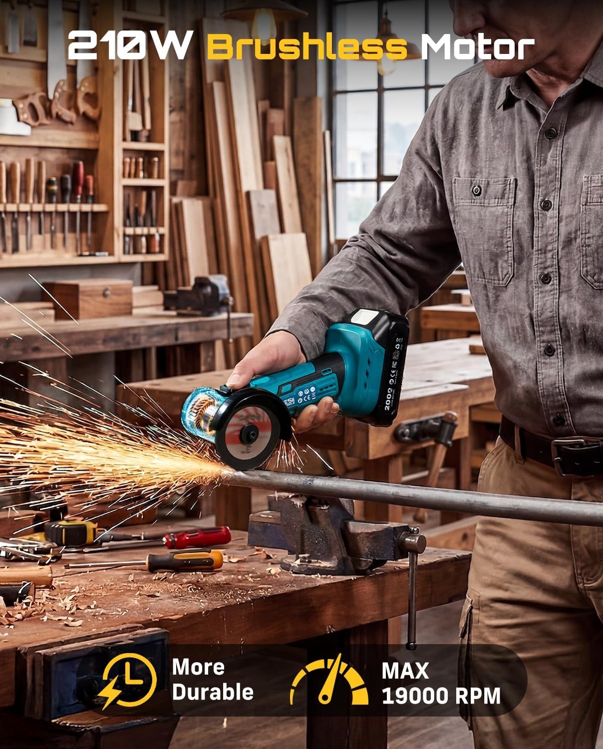 Mini-meuleuse d'angle sans fil - Brushless Angle Grinder Battery Powered avis et prix